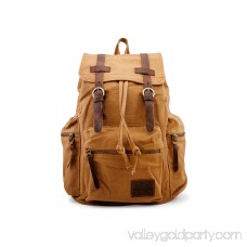 Men's Outdoor Sport Vintage Canvas Military BackBag Shoulder Travel Hiking Camping School Bag Backpack